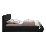 Nash Boucle Fabric Upholstered Queen Bed in Black
