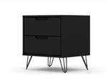 Rockefeller 20" Nightstand (2-Drawer) in Black
