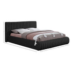 Nash Boucle Fabric Upholstered Queen Bed in Black