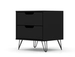 Rockefeller 20" Nightstand (2-Drawer) in Black