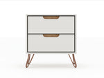 Rockefeller 20" Nightstand (2-Drawer) in Off White