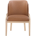 Navo Vegan Leather Upholstered Dining Chair in Cognac