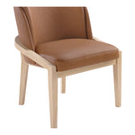 Navo Vegan Leather Upholstered Dining Chair in Cognac
