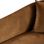 Destin Velvet Upholstered Chair in Saddle