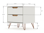Rockefeller 20" Nightstand (2-Drawer) in Off White