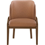 Navo Vegan Leather Upholstered Dining Chair in Cognac