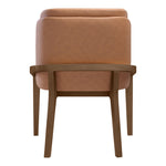 Navo Vegan Leather Upholstered Dining Chair in Cognac