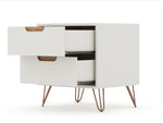 Rockefeller 20" Nightstand (2-Drawer) in Off White