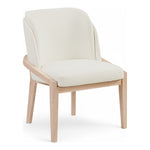Navo Vegan Leather Upholstered Dining Chair in Cream