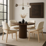Navo Vegan Leather Upholstered Dining Chair in Cream