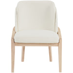 Navo Vegan Leather Upholstered Dining Chair in Cream