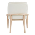 Navo Vegan Leather Upholstered Dining Chair in Cream