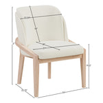 Navo Vegan Leather Upholstered Dining Chair in Cream
