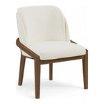 Navo Vegan Leather Upholstered Dining Chair in Cream