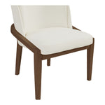 Navo Vegan Leather Upholstered Dining Chair in Cream