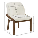 Navo Vegan Leather Upholstered Dining Chair in Cream