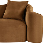 Destin Velvet Upholstered Chair in Saddle