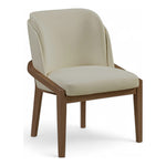 Navo Vegan Leather Upholstered Dining Chair in Beige