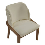 Navo Vegan Leather Upholstered Dining Chair in Beige