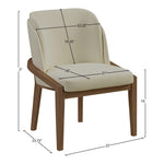Navo Vegan Leather Upholstered Dining Chair in Beige