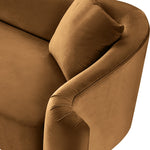 Destin Velvet Upholstered Chair in Saddle