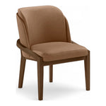 Navo Vegan Leather Upholstered Dining Chair in Brown