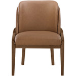 Navo Vegan Leather Upholstered Dining Chair in Brown