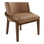 Navo Vegan Leather Upholstered Dining Chair in Brown