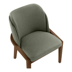 Navo Vegan Leather Upholstered Dining Chair in Green