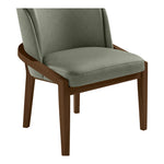 Navo Vegan Leather Upholstered Dining Chair in Green