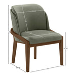 Navo Vegan Leather Upholstered Dining Chair in Green