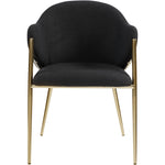 Nial Boucle Fabric Upholstered Dining Chair in Black