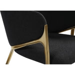 Nial Boucle Fabric Upholstered Dining Chair in Black