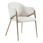 Nial Boucle Fabric Upholstered Dining Chair in Cream