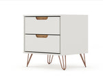 Rockefeller 20" Nightstand (2-Drawer) in Off White