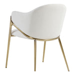 Nial Boucle Fabric Upholstered Dining Chair in Cream