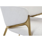 Nial Boucle Fabric Upholstered Dining Chair in Cream