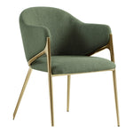 Nial Boucle Fabric Upholstered Dining Chair in Green