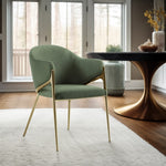 Nial Boucle Fabric Upholstered Dining Chair in Green
