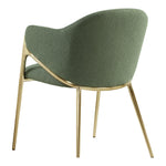 Nial Boucle Fabric Upholstered Dining Chair in Green