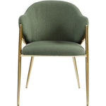 Nial Boucle Fabric Upholstered Dining Chair in Green