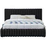 Nico Velvet Upholstered King Bed in Black