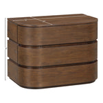 Annalise Solid Wood Night Stand in Brown