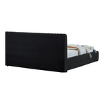 Nico Velvet Upholstered King Bed in Black