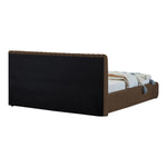 Nico Velvet Upholstered King Bed in Brown