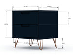 Rockefeller 20" Nightstand (2-Drawer) in Midnight Blue