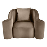 Destin Velvet Upholstered Chair in Taupe