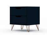 Rockefeller 20" Nightstand (2-Drawer) in Midnight Blue