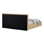 Nico Velvet Upholstered Queen Bed in Camel