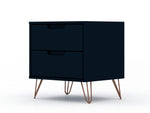 Rockefeller 20" Nightstand (2-Drawer) in Midnight Blue